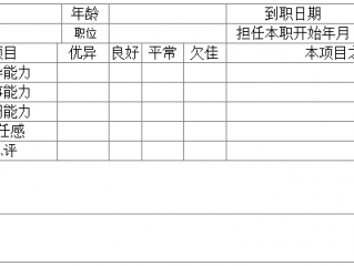 管理才能考核表