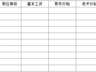 工资标准表